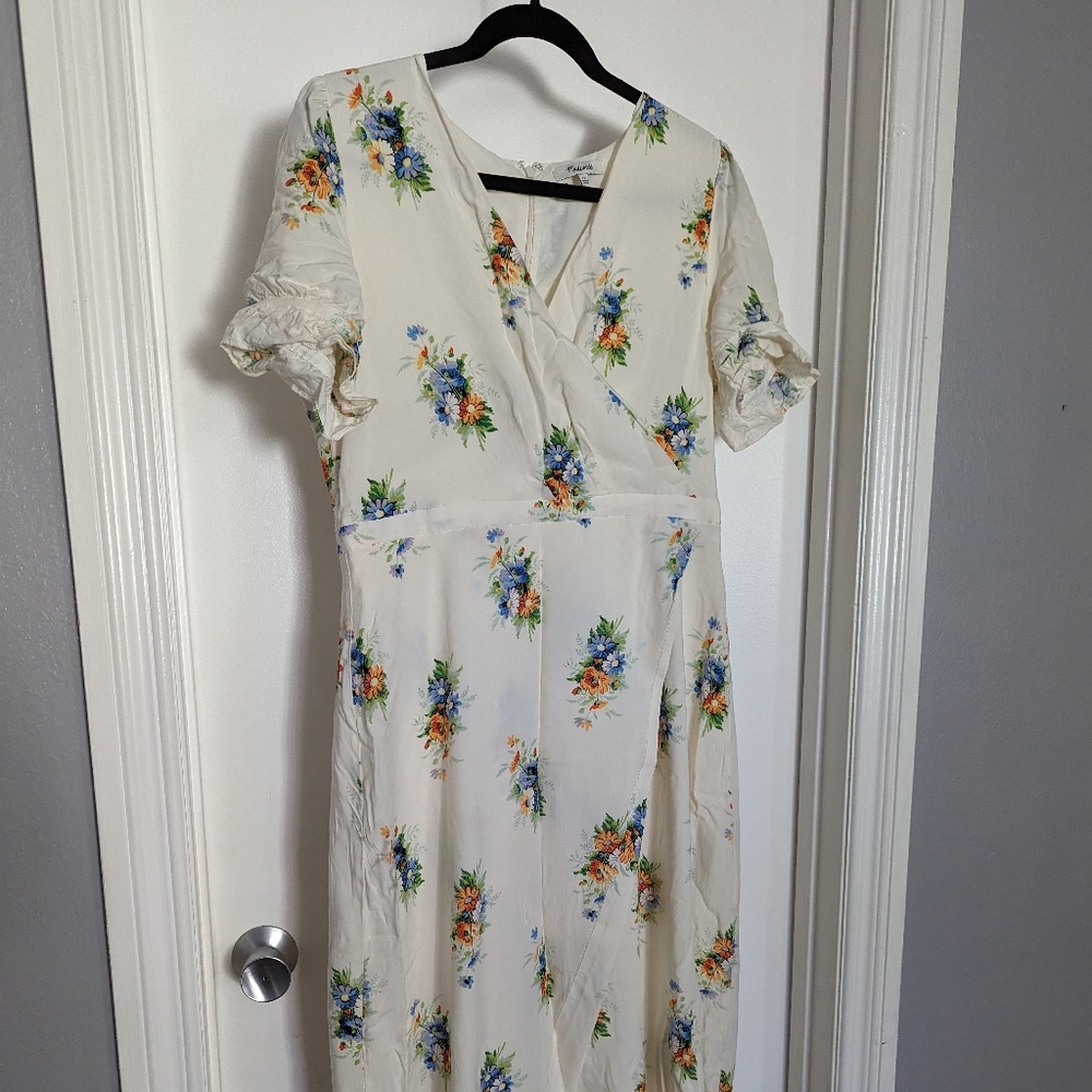 Madewell White Floral Dress
